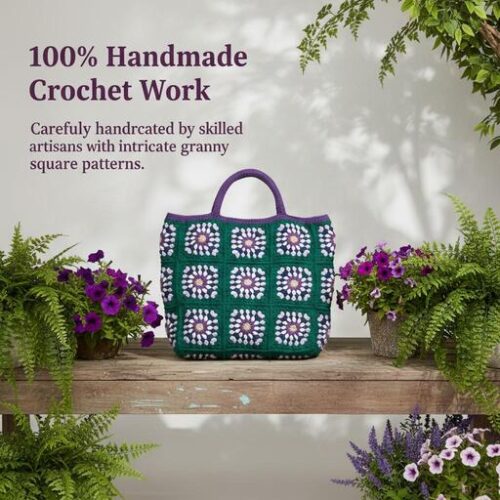 Granny Square Crochet Handbag