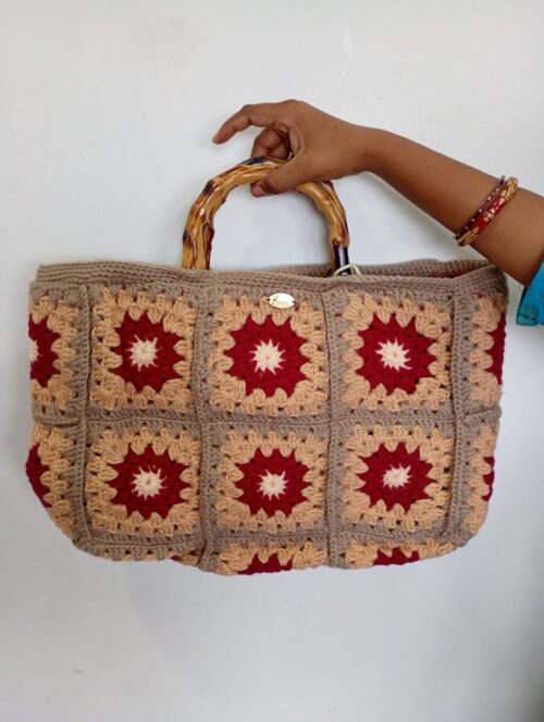 Granny Square Crochet Handbag