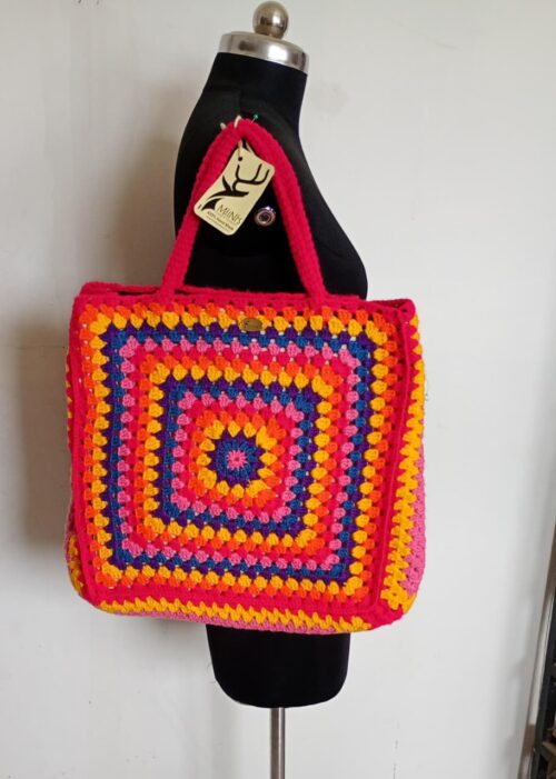 Granny Rainbow Crochet Handbag