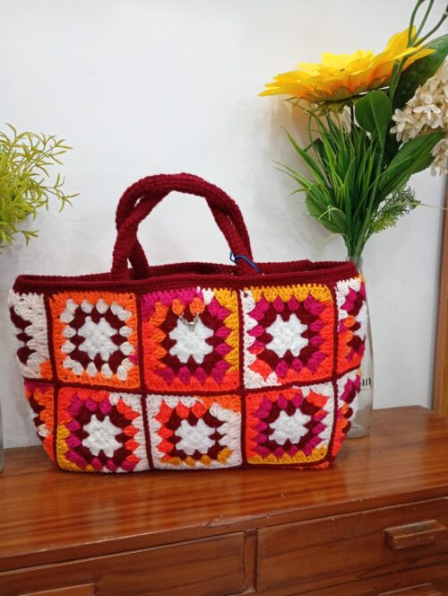 Granny Square Crochet Handbag