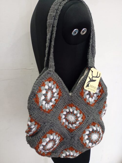 Granny Square Crochet Tote Bag