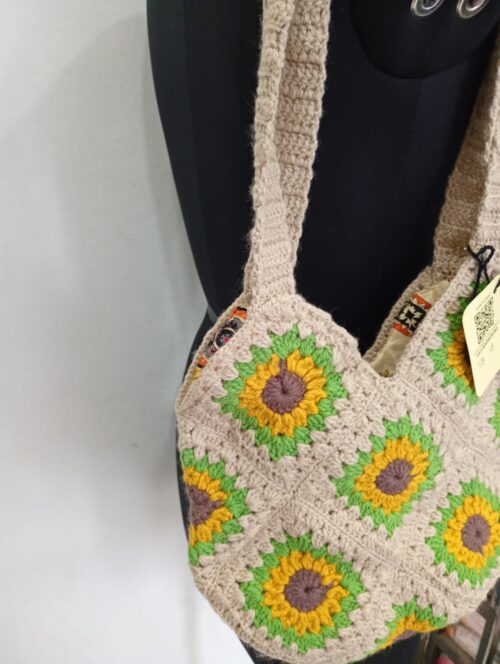Granny Square Crochet Tote Bag