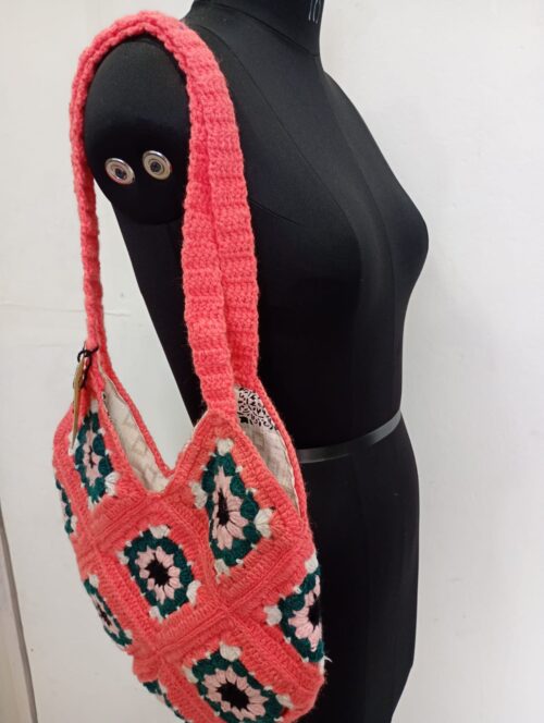 Granny Square Crochet Tote Bag
