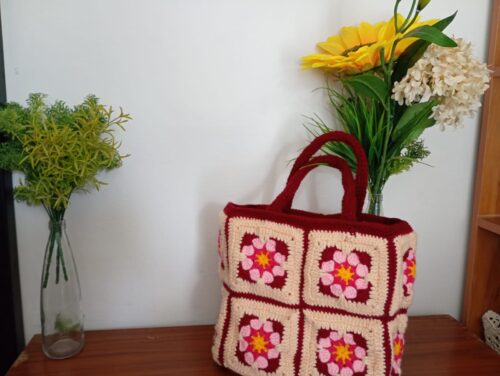 Granny Square Crochet Handbag